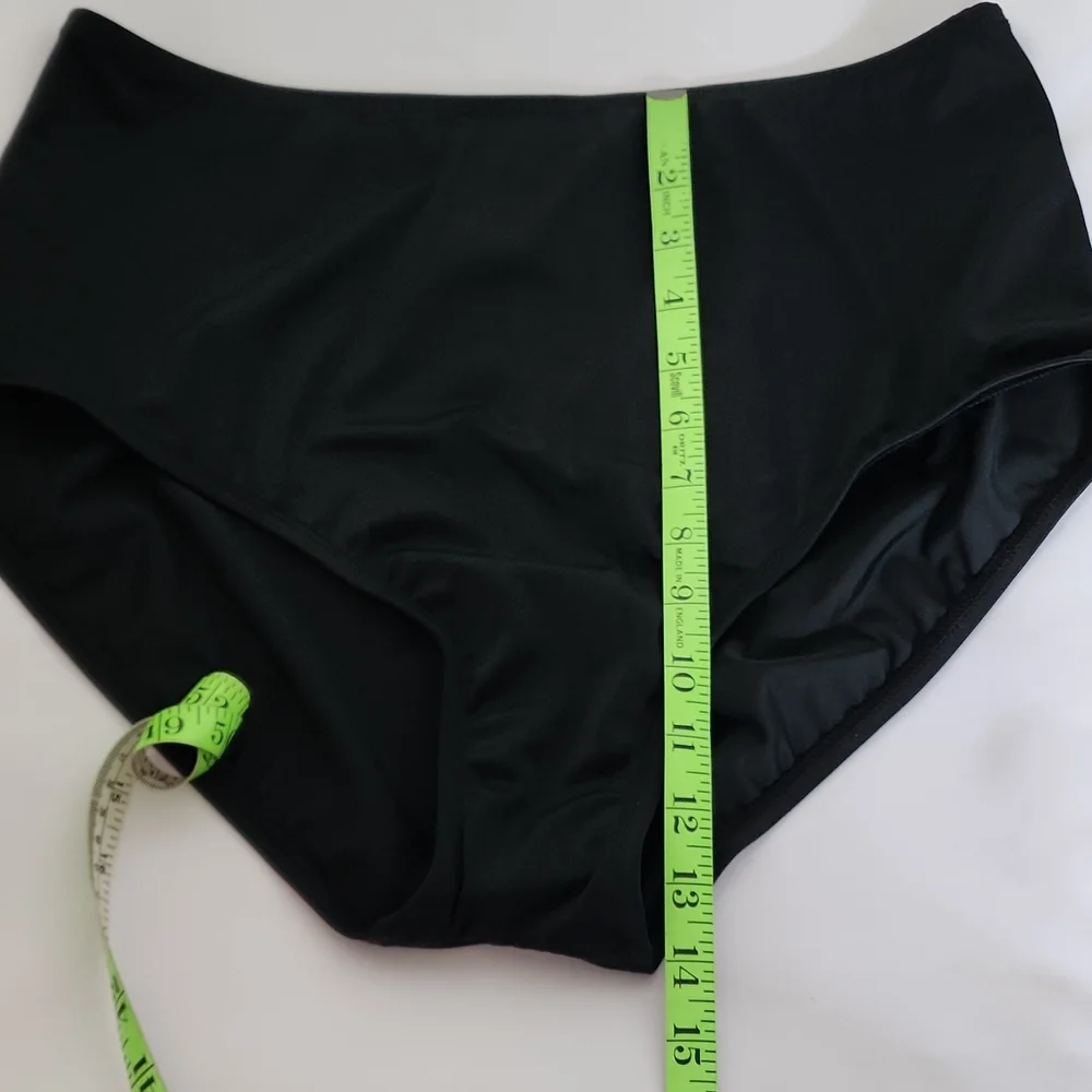 Maxine of Hollywood Womens Black High Waist Bikini Bottom Size 16 - Picture 5 of 8